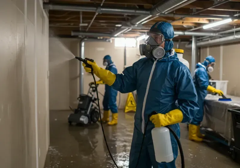 Basement Sanitization and Antimicrobial Treatment process in Buckner, MO